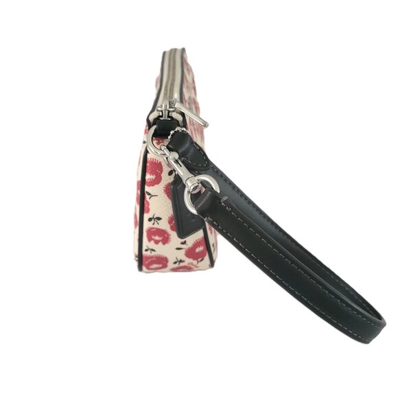 Coach CBM74 Nolita 19 Floral Print Small Handbag Clutch Chalk Black - Picture 5 of 7